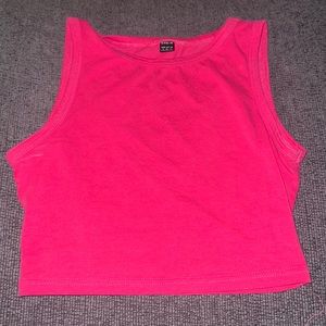 pink crop top size small